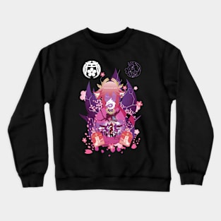 Yae Miko Negative Space Crewneck Sweatshirt